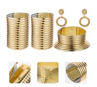 5pcs collana braccialetto set da donna orecchini esagerati girocollo per il