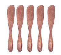 5PCS Coltelli da Burro in Legno Spalmatore per Marmellata di Formaggio Spatole per Pane in Stile Giapponese per Sandwich Gelatina Miele Burro di Arachidi(Colore della vernice di grandi dimensioni)
