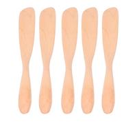 5PCS Coltelli da Burro in Legno Spalmatore per Marmellata di Formaggio Spatole per Pane in Stile Giapponese per Sandwich Gelatina Miele Burro di Arachidi(Burlywood)