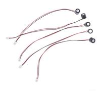 5pcs Compact Audio Pickup Dispositivo per Telecamere di Sicurezza Resistente al Rumore Design Impermeabile Ampia Compatibilità Connettore Terminale 1.25mm Leggero Nero 11.7cm Adatto per Surveilla