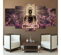 5Pcs Confezione Pittura Stampa Astratto Moderno Art Decorazione Muro Tela Buddha