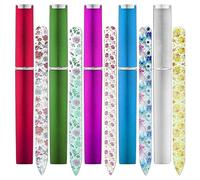 5Pcs Cristalli Unghie File Con Caso Per Unghie Naturali Professionale Vetro File Double Sided Unghie Cura Manicure