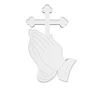 5pcs Croce di Pregare Acrilico Cake Toppers Holiday Party Forniture decorative per Bambini Ragazza Ragazzi Compleanno Croce Topper per Torta Per La Ragazza