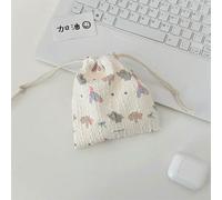 5pcs Cute Cartoon Drawstring Bags Cosmetic Bag Makeup Bag for Women Large Capacity Coin Purse Coin Pouch Portable Toiletry Bag