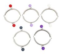 5pcs da 10,5 cm in metallo a metà rota rotonda Blocco della borsa per la borsa