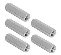 5Pcs Dado A Barra Lunga Esagonale, Dado Esagonale Lungo Acciaio Dado Esagonale Lungo Dado di Acciamento Filetto Esagonale Dado di Fissaggio Zinco Placcato(M10*40Mm)