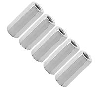 5pcs Dado Esagonale Lungo Dado di Acciamento Asta Lunga Esagono Esagonale con Manicotto Filettato Dado di Dado Standoff(M12*50, 15mm)