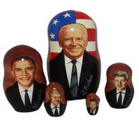 5pcs Dalla Russia Nidificazione Bambola Di Biden & Democrat Predecessors 7.5 IN