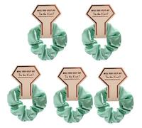 5PCS Damigella d'onore Sposa Scrunchy Bachelorettes Hair Buns Scrunchies Bridal Shower Party Supply Copricapo Regali di nozze Scrunchie