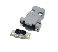 5PCS DB9 Adattatore Connettore Core DB15 DB25 DB37 RS232 Seriale COM Spina Connettori Foro/Spille Femmina Maschio Porta presa D Sub DP9 Caso(Set 9P Male)