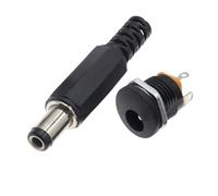 5PCS DC 5.5x2.1mm 3.5x1.3mm 2.1 2.5 Connettori DC Power Maschio Femmina Martinetti Presa Dado Montaggio A Pannello DC Adattatore di Alimentazione(Type J 5Pair)