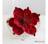 5pcs Decorativo Fiori Velluto Tessuto Artificiale Albero di Natale Ornamento