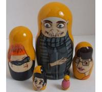 5pcs. Dipinto a Mano Dalla Russia Nidificazione Bambola Di Cattivissimo Me