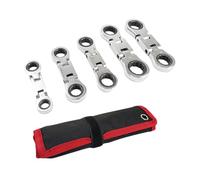 5Pcs Double Head Ratchets Wrench Set 72 Tooth Mechanism 8mm-19mm Alloy Steel Ergonomic Hand Tool Flexible Head Wrench Set