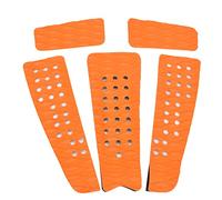 5PCS Durable EVA Anti Slip Surfboard Traction Pad Grip Mat Universal Non Slip Deck Grip for Surfboard Yacht Boat Kiteboard Premium EVA Material Orange Black Gray Blue 40x34cm (Orange)