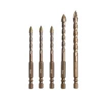 5pcs eccentrico Drill Bit 4 Edge Muratura 5pcs Metallo Legno Eccentrico Caratteristiche Realizzato con Punte in Carburo di Grado Industriale Sia che tu stia lavorando con calcestruzzo