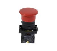 5Pcs Emergency Stop Latching Red Sign Push Button Switch NC SPST