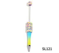 5PCS Fai da Te Perline Penna Resina Fiore Beadable Acrilico Plastica a Sfera