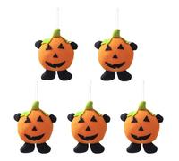 5pcs Festival Halloween zucca testa bambole farcite cartone animato peluche ciondolo ornamento festa forniture Halloween peluche ciondolo peluche ciondolo