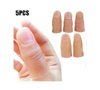 5pcs Finger Magic Trick Fake Soft Thumb Tip Close Up Stage Show Prop Prank Toy