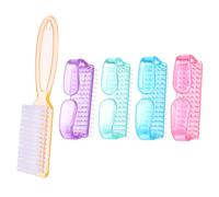 5Pcs Fingernail Brush Set Handle Grip Cleaning Brushes Assorted Colors