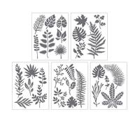 5Pcs Fiore Farfalla Modelli PET Disegno Stencil per Legno Segno Scrapbooking Pittura Decorazione Della Parete PET Modelli di Arte