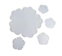 5Pcs Forma Fiore Silicone Geode Resina Stampi Tea Mat Art Craft Tools Epoxy Casting per gioielli