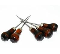5pcs Forma Zucca In Pelle Artigianale Panno Manico In Legno Scratch Punteruolo Strumento Pin Punzonatura