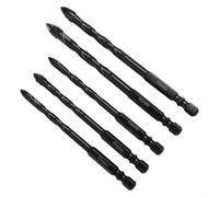 5pcs Fourflute eccentrico in bit carburo di granito triangolo formato vetro per foratura di precisione piastrelle a spirale plastica dura cemento trapano (B)