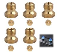 5pcs Gas Butano Universale Kit di Conversione GPL, Gicler Butano per Gas Fornello e Piastra di Cottura Iniettore Gas Gas Squirter 0.5/0.7/0.7/0.87/1.02 Iniettore Kit di Conversione