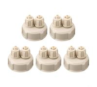 5pcs Generatore di Plastica Tappo di Bottiglia per Acquario FAI DA TE Reattore Valvola Diffusore D'aria con Doppio Foro Layout per la Configurazione Diffusione Dell'aria