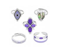 5PCS Genshin Anime Anello Accessori Cinque Anelli per adulti Fatui Pantalone