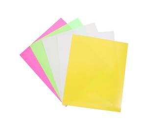 5pcs Glow con trasferimento di calore scuro Ironico luminoso in vinile per