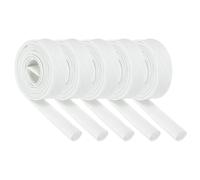5Pcs Guaina Filo Antincendio 6.6Ft-12mm ID Bianco, per Alta Temp Silicone