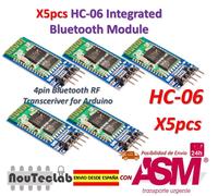 5pcs HC-06 Modulo Wireless Arduino HC06 Bluetooth Con Base Schiavo Per Arduino