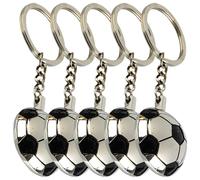 5pcs Hemisphere Football Keychains Key Rings Dishychains a tema da calcio