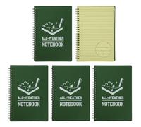 5Pcs Impermeabile Tactical Field Notebook per la Registrazione Esterna, 5.7 | Blocco note in carta A5 a spirale laterale, per tutte le stagioni, copertina rigida resistente alle intemperie