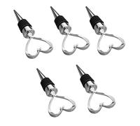 5pcs in lega di zinco a forma di cuore tappo del vino creativo bottiglia spina