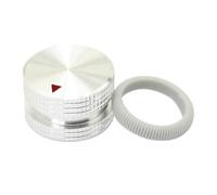 5pcs In Lega In Lega In Lega Argento Gallo Codificatore Potenziometro Da 25 * 15,5mm Pulsante Volume Dell'amplificatore Rotante Solido Amplificatore Rotante Solido,Grey,R25.5 * 15