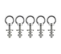 5Pcs Inox Dischi Occhio Bulloni con Dado 10x50mm Lungo Spalla Sollevamento