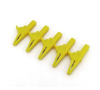 5Pcs Insulated 83mm Large Alligator Clip Test Probe With 4mm Jack 1000V 32A CZAOINCU(5Pcs Yellow)