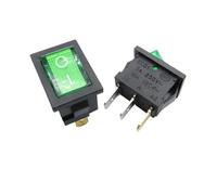 5PCS KCD1 Interruttore ON-OFF 15 * 21mm 2Pin Tipo di nave Interruttore 6A 250V 10A 125V 15X21 Interruttore a bilanciere Interruttore di alimentazione(3Pin Green LED,5PCS)