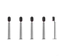 5Pcs Lampada di Segnale HO Scala Modello Treno Ferrovia Segnali LED 2/3 Lampada pedonale, 12V LED G/Y/R, Modellino Ferrovia Treno Segnali Semafori (tre luci)
