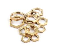 5Pcs/Lot 1/8 1/4 3/8 1/2 BSP Female Thread Hexagonal Shank Cap Brass Hex Lock Nuts Pipe Fitting(04)