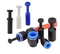 5PCS /Lot Pneumatic Blanking Pipe End Cup Plug Plugs Air Hose Tube Push Fit Connector Plastic PPF PP4 /6/8/10/12mm(PP6-white-5pcs)