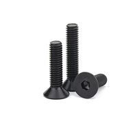 5pcs M10×50mm Viti a brugola piatta della testa controbilanciata dell'acciaio legato nero della classe 10.9