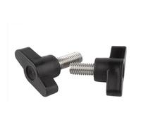 5PCS M4 M5 M6 M8 Testa tipo S Nylon di plastica Maniglia Vite a testa zigrinata Bachelite Bullone Farfalla Manopola(16mm,M5 5pcs)