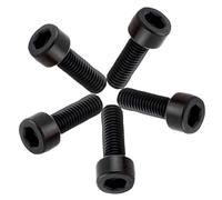 5PCS M6 Vite a testa esagonale in alluminio Vite esagonale colorata in alluminio,Nero brillante,M6x30mm