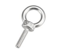 5pcs M6x25mm Thread 16mm Inside Dia 27mm OD 304 Stainless Steel Lifting Eye Bolt