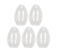 5pcs Make -up -Schwamm Speicherkoffer Tragbarer transparenter Ei -Form -Schwamm -Mixerhalterbehälter